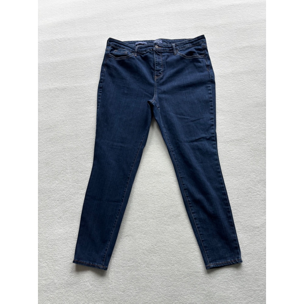 NYDJ Skinny Jeans Womens 16 Dark Wash Lift Tuck Indigo‎ Denim